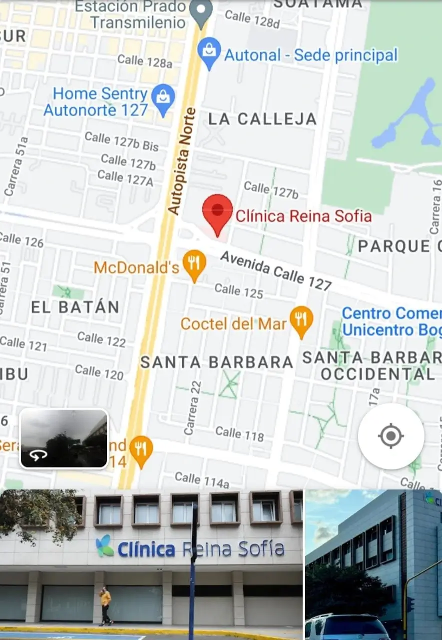 Mapa de ubicación del consultorio de psiquiatría en Bogotá